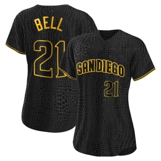 Josh Bell Women's San Diego Padres Home Jersey - White/Brown Authentic